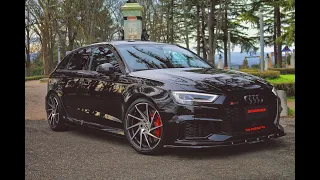 AUDI RS3 550 HP THE BLACK MONSTER!!! l REVS, POV DRIVING, LAUNCH CONTROL, POPS AND BANGS..