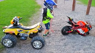 Bike stuck in gravel