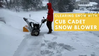 Clearing over 12" of Snow With The Cub Cadet Three Stage 3X26 Snow Blower
