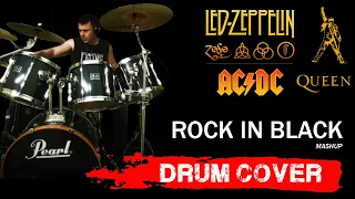 ROCK IN BLACK -  DRUMCOVER - Mashup AC/DC + Queen + Led Zeppelin (and more)