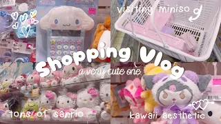 a very cute shopping vlog ₊˚⊹♡ ll visiting the miniso store, tons of sanrio, cute vlog, kawaii ✮⋆˙
