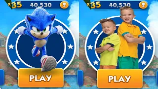 Sonic Dash vs Vlad & Niki Run - Movie Sonic vs All Bosses Zazz Eggman - All 61 Characters Unlocked