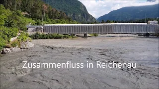 Hochwasser am Rhein bei Chur 12.06.2019 (unkommentiert)