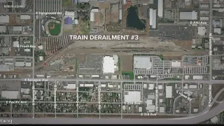 Third Union Pacific train derails in just over a month at same Spokane yard