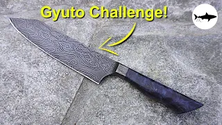 Forging a Mosaic Damascus Gyuto Chef Knife for the Challenge Build!