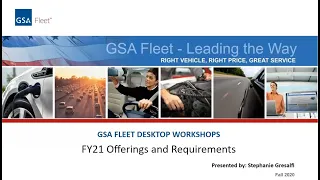 GSA Fleet Desktop Workshop: FY21 Leasing Offerings