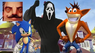 Hello Neighbor - New Secret Neighbor Big Ghostface Sonic Crash Bandicoot History Gameplay