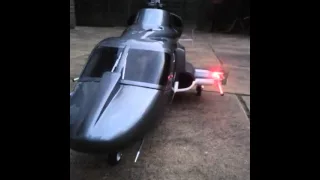 Airwolf  Trex 500 with Homemade  Guns