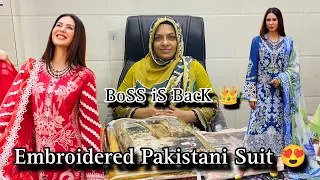 BoSS is BacK 👑with New Pakistani Embroidery Dresses😍| Lace waale Suits🥰| Sitched Dress| Mr’s Naik