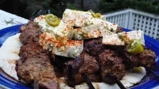 Greek Lamb Kebabs - Greek Lamb Souvlaki With Marinated Feta Cheese - Αρνί Σουβλάκι