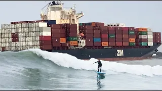 Mega Tanker Wave Surfing in South Carolina (BIGGEST WAVES YET!)