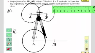 Rýsování (vzájemná poloha kružnic), Geometrie pro 4.ročník, str. 17, cv. 4a
