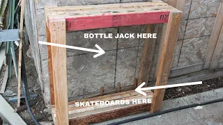 HOW TO BUILD A BENCH TO CLAMP BROKEN SKATEBOARDS OUT OF PALLET WOOD!