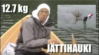 12.7 kg hauki - Jännitystä veneessä - Jättihauki - Hauenkalastus - Gädda - Snoek - Hecht - Luccio