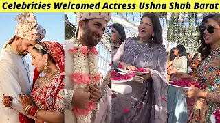 Celebrities At Ushna Shah Wedding Ceremony | Sonya Hussyn Shagufta Ejaz At Ushna Barat | Zaib Com