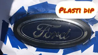 Plasti Dipping Ford Emblems On My F150 / DIY