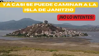 ¡NO LO INTENTES! Ya casi se puede caminar a la isla de Janitzio desde Jarácuaro