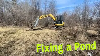 Excavating A Pond On The Homestead And Mini-excavator Fun