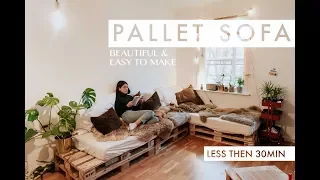 HOW TO MAKE A PALLET SOFA IN UNDER 30 MINUTES