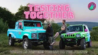 JIMNY & 110 RACE CAR Testing - together!