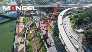 OBRAS LINHA-17 OURO DO MONOTRILHO VEJA COMO FOI A MEGA OPERAÇÃO DE IÇAMENTO DESDE O COMEÇO