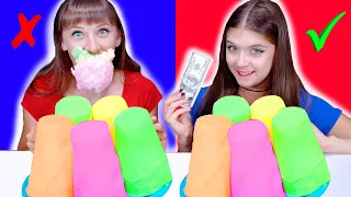 ASMR Candy Race with Money (Marshmallow, Chocolate Candy, Cotton Candy, Gummy Eggs)