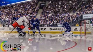 NHL 22 Jackets Pull Away Late! Toronto Maple Leafs vs Columbus Blue Jackets 4K60FPS! PS5 Gameplay