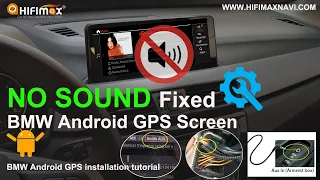 BMW Android Navi GPS screen NO Sound Without Audio Fixed