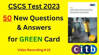 CSCS Test 2023 - 50 New Q&A | CSCS Card UK | CSCS Test Preparation | CSCS Card Test Questions 2023