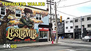 Toronto Walk Through Leslieville on Queen St E (Narrated) on Aug 17, 2020 [4K]