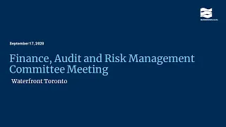 Finance, Audit and Risk Management Committee Meeting - September 17, 2020