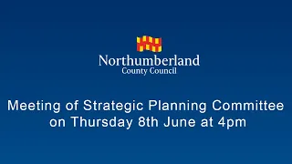 Meeting of Strategic planning committee on Tuesday 8 June at 4pm