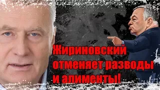 ЖИРИНОВСКИЙ ПРОТИВ РАЗВОДОВ И АЛИМЕНТОВ!