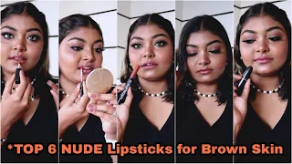 *TOP 6✅NUDE Lipsticks for INDIAN BROWN Skin❤ Starts @90 #shorts #stylentipsbypuja #pujamallick