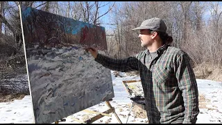 Plein Air Painting: Full Demonstration, Montana Winter, 36x48