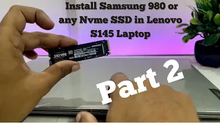 How to install M.2 Nvme SSD in Lenovo S145 Laptop | In Hindi | HDD+SSD Install | Performance Upgrade