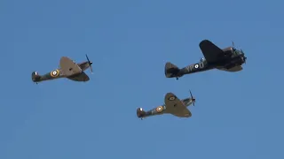 Battle of Britain Display Spitfires, Hurricanes, Blenheim ~ Flying Legends 2019 Airshow Duxford