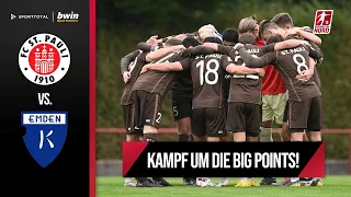 Kellerkrimi in der Regionalliga Nord: Wer hält den Anschluss? | FC St. Pauli U23 - BSV Kickers Emden