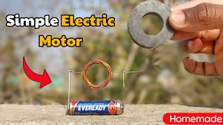 How to Make Simple Electric Motor At Home Using Safety Pins - Copper wire DC Motor