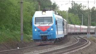Электровоз ЭП1М-507 с пассажирским поездом
