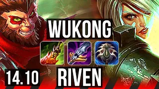 WUKONG vs RIVEN (TOP) | 5k comeback, 41k DMG, 800+ games, 9/5/17 | NA Challenger | 14.10