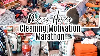 Messy House Clean With Me Marathon *NO TALKING* Real Life Cleaning Motivation/