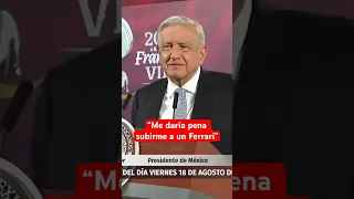 AMLO nunca se ha subido a un carro extravagante #milenioshorts