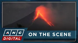 LOOK: Mayon Volcano aglow amid lava flow Thursday night | ANC