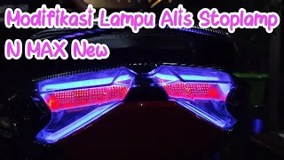 modifikasi stoplamp N max new, pasang lampu alis lampu belakang Nmax