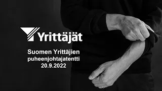 Suomen Yrittäjien puheenjohtajatentti 20.9.2022 | Lähetys alkaa klo:17.30
