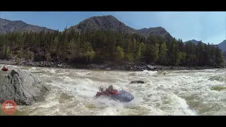 Катунь и Сумульта в большую воду . Проходим порог Шабаш. Водометные лодки. Алтай.