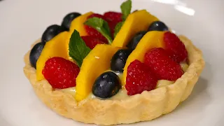 Vegan Tart With Vanilla Custard And Fruits/ Tarta Vegana (De Post) Cu Crema De Vanilie Si Fructe