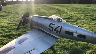 1/4 Scale Jerry Bates Seafury, Moki 300cc Test run