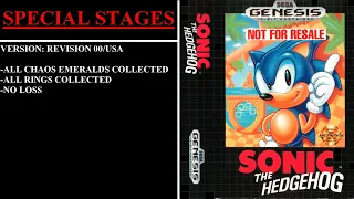 Sonic the Hedgehog [Rev 00/USA] (Sega Genesis) - (Special Stages - All Chaos Emeralds)